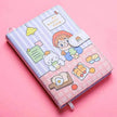 Kaba Bear Hippo Small White Magnetic Buckle Notebook Portable Notebook Girl Heart Creative Cute Hand Book