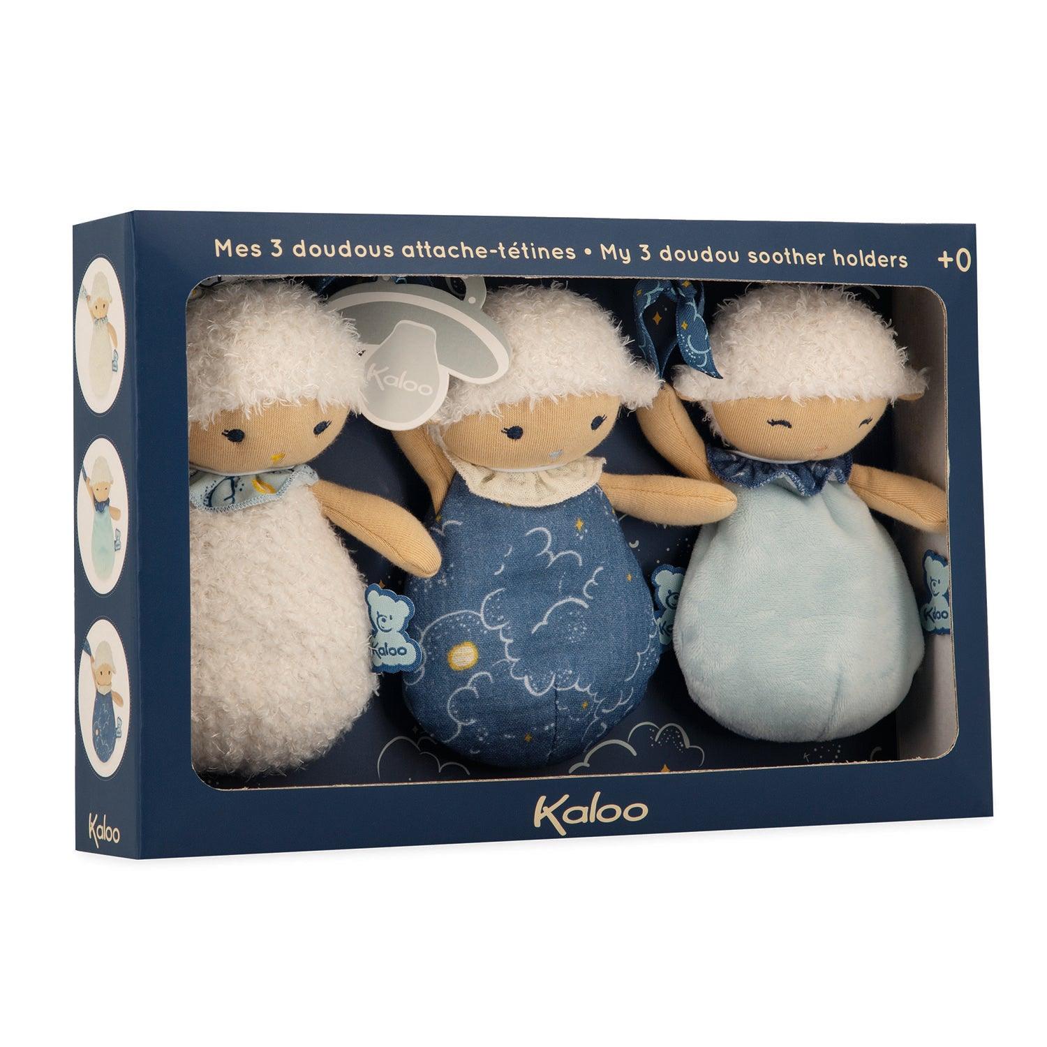 Kaloo - 3 Sheep Doudou Soother Holders