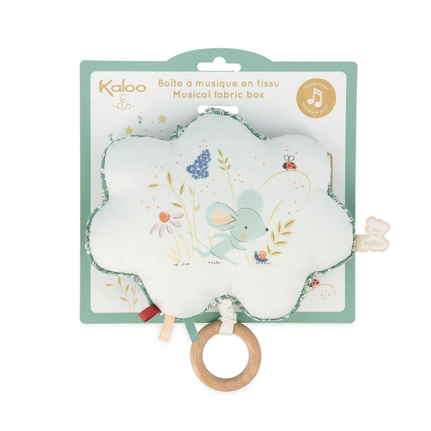 Kaloo - Musical Fabric Box - Green Mouse