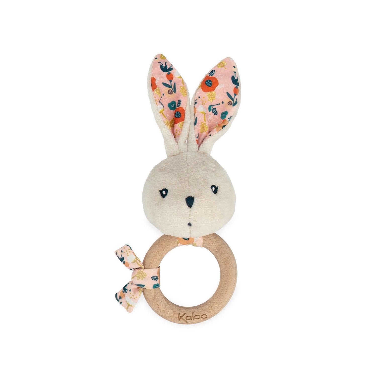 Kaloo - Teething Ring - Rabbit/Poppies