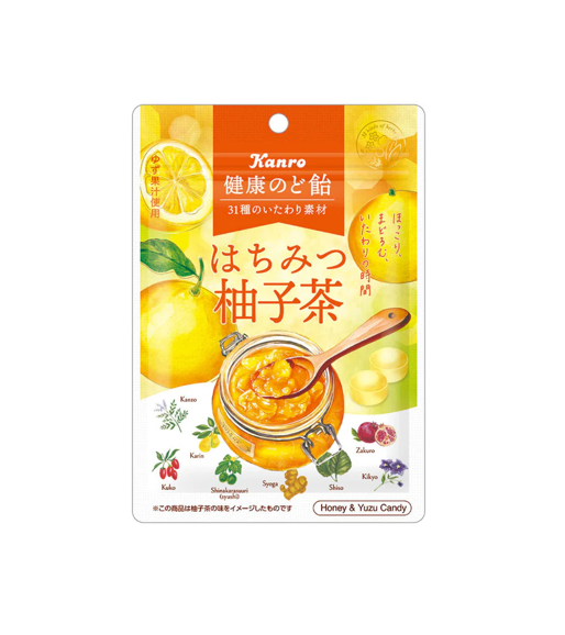 Kanro Healthy Throat Lozenges Honey Yuzu Tea (80G)