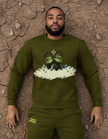 Allover Men's Karaka Green Sweatshirt-Conquerors