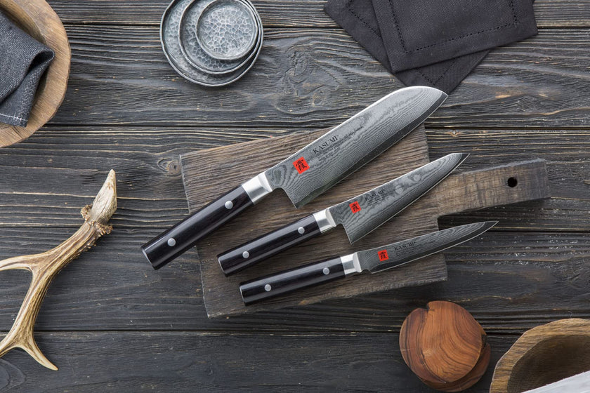 Kasumi - DAMASCUS Utility Knife 12cm/4.7