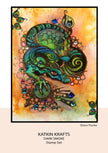 Katkin Krafts Dark Smoke 6 in x 8 in Clear Stamp Set