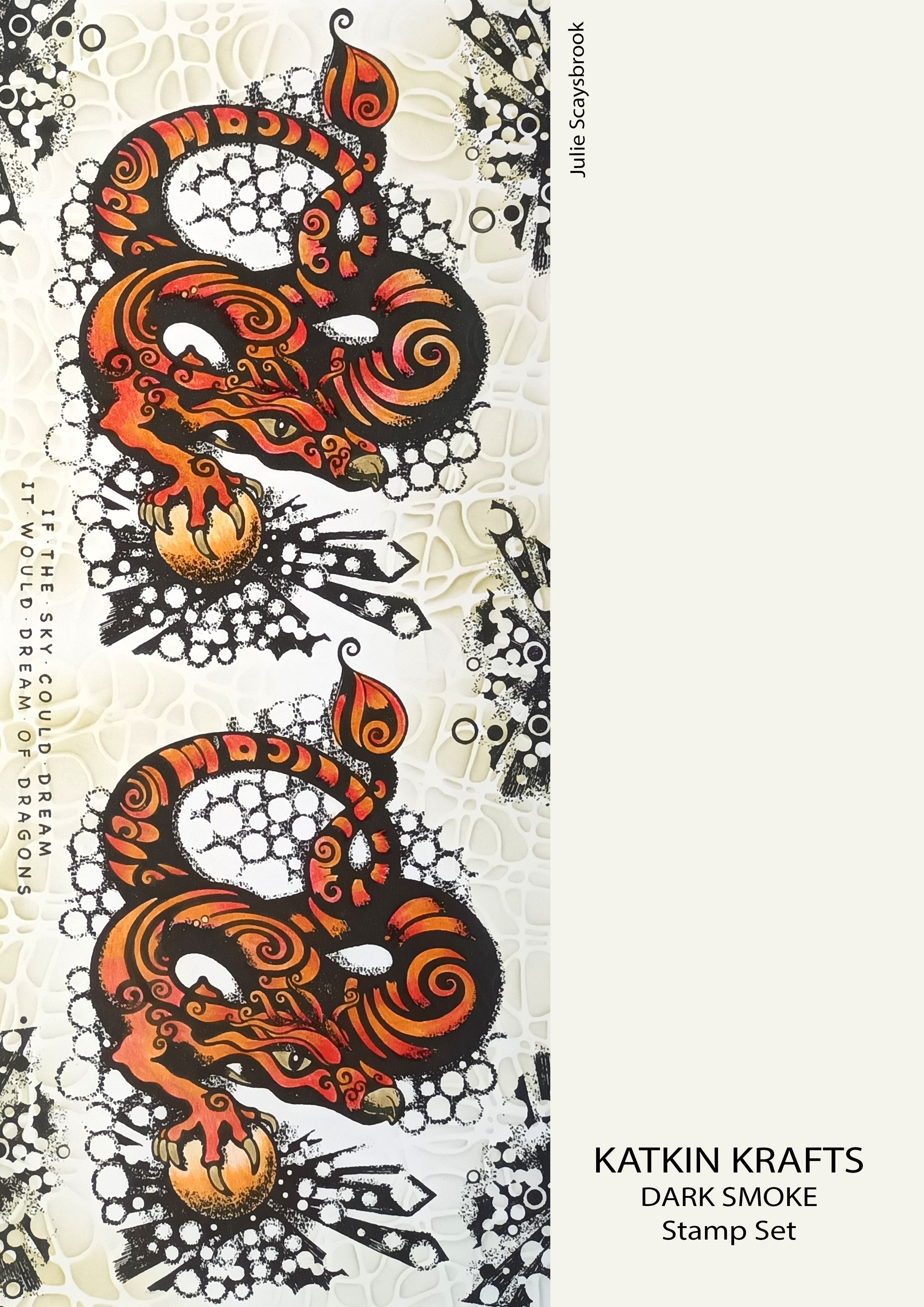 Katkin Krafts Dark Smoke 6 in x 8 in Clear Stamp Set