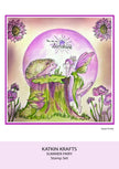 Katkin Krafts Summer Fairy 6 in x 8 in Clear Stamp Set