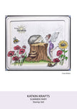 Katkin Krafts Summer Fairy 6 in x 8 in Clear Stamp Set