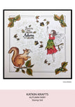 Katkin Krafts Autumn Fairy 6 in x 8 in Clear Stamp Set