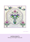 Katkin Krafts Hummingbird 6 in x 8 in Clear Stamp Set