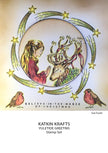 Katkin Krafts Yuletide Greetings 6 in x 8 in Clear Stamp Set