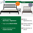 [Buy 1 Get 1] Kaylin Solid Wood Bed Frame & Nightstand