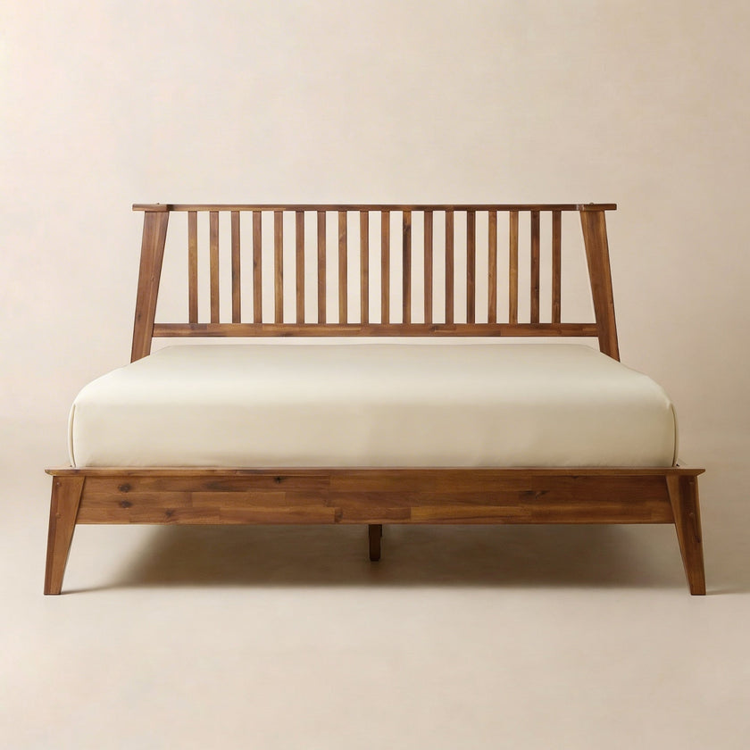 [Buy 1 Get 1] Kaylin Solid Wood Bed Frame & Nightstand