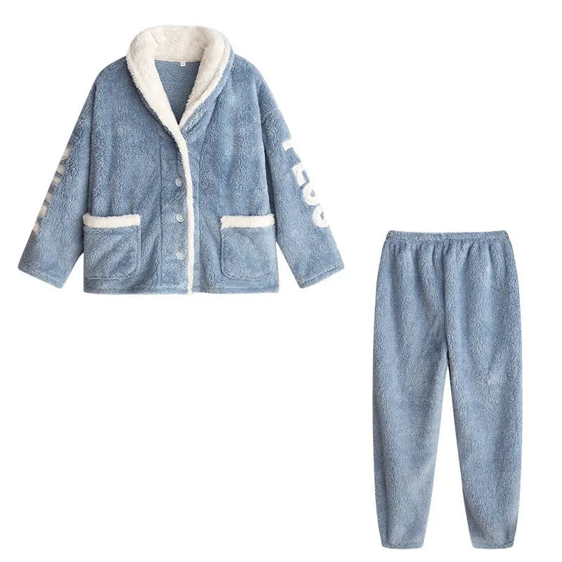 Keep Warm Coral Velvet Pajamas For Women