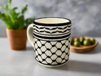 Handmade Ceramic Kuffiyeh Coffee & Tea Mug Kuffiyeh Pattern