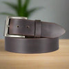 Keldon Leather Men's Solid Leather Removable Buckle Belt