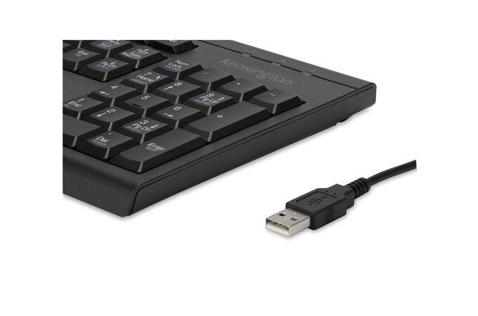 Kensington - Kensington Keyboard USB Wiredingual Black PC/Mac