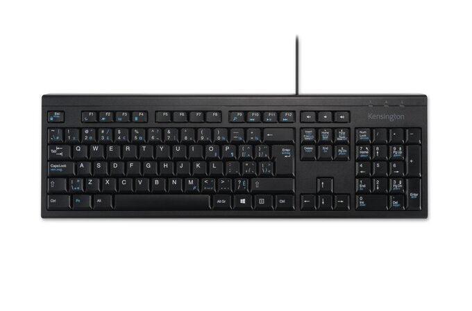 Kensington - Kensington Keyboard USB Wiredingual Black PC/Mac