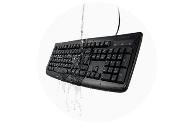 Kensington - Keyboard Washable USB Wired Pro Fit Black PC/Mac