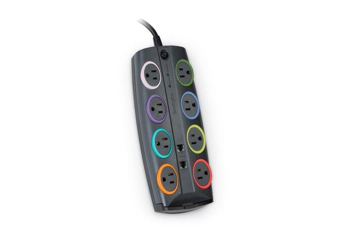 Kensington - Protection contre les surtensions 3090 Joules, 8 prises, SmartSockets Premium, cordon de 8 pieds
