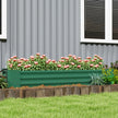 6 x 3 x 1ft Galvanized Raised Garden Bed, Reinforced Outdoor Planter Box with Open Bottom, Green
