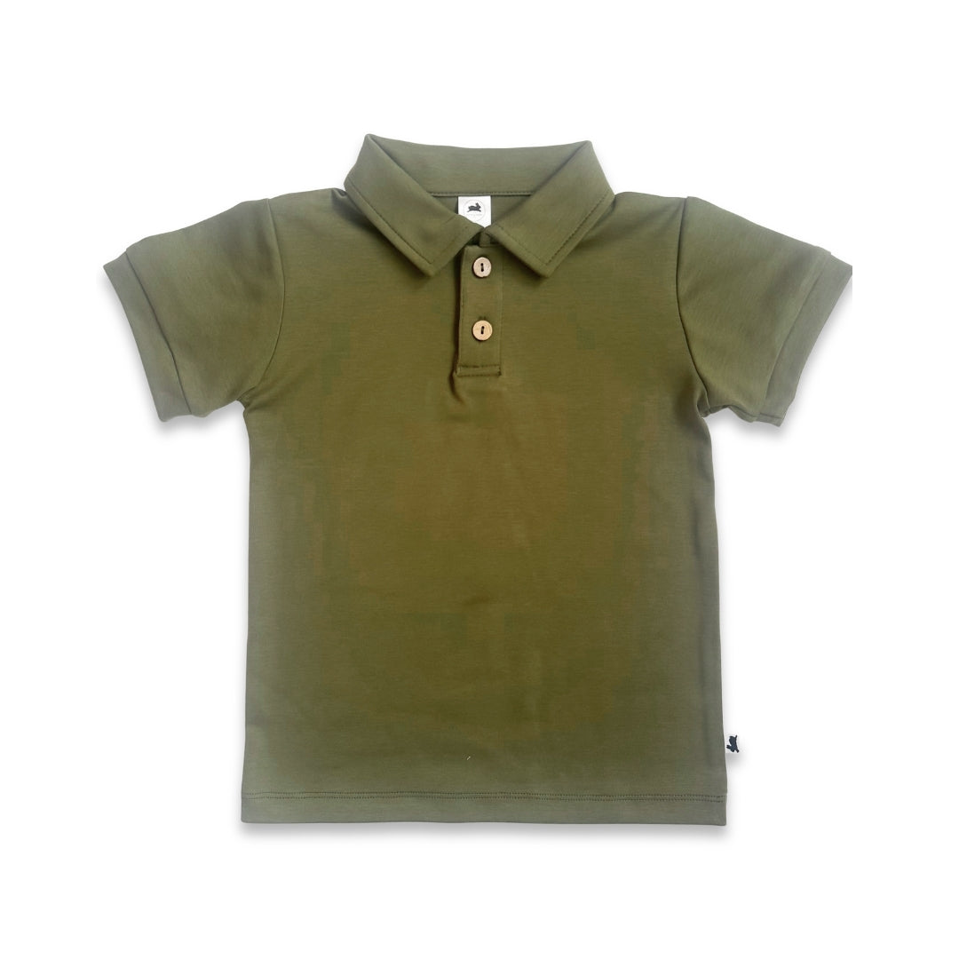 Kids’ Bamboo Polo Shirt | Olive