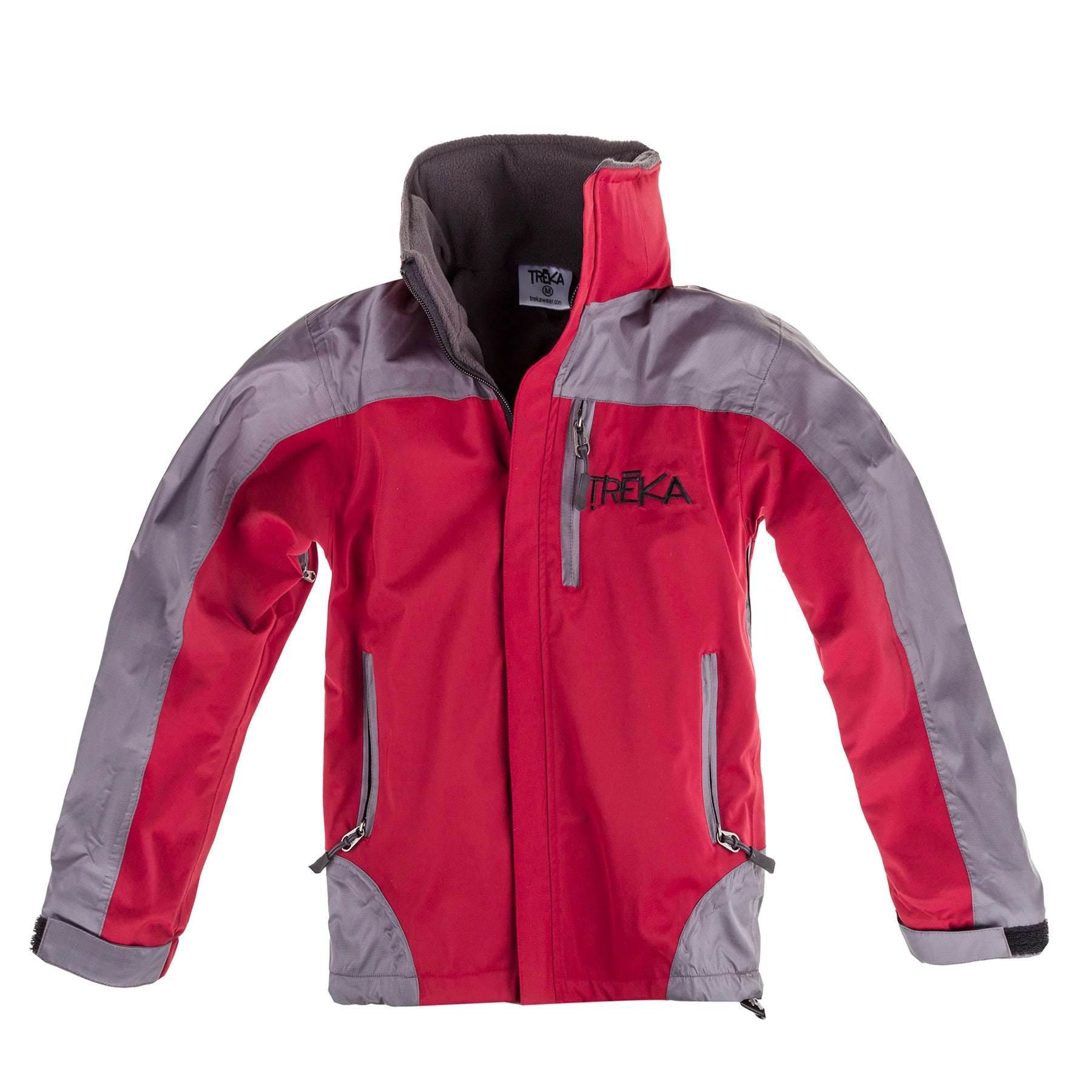 Kids Gorak Shep Unisex Outershell Jacket – Burgundy / Grey