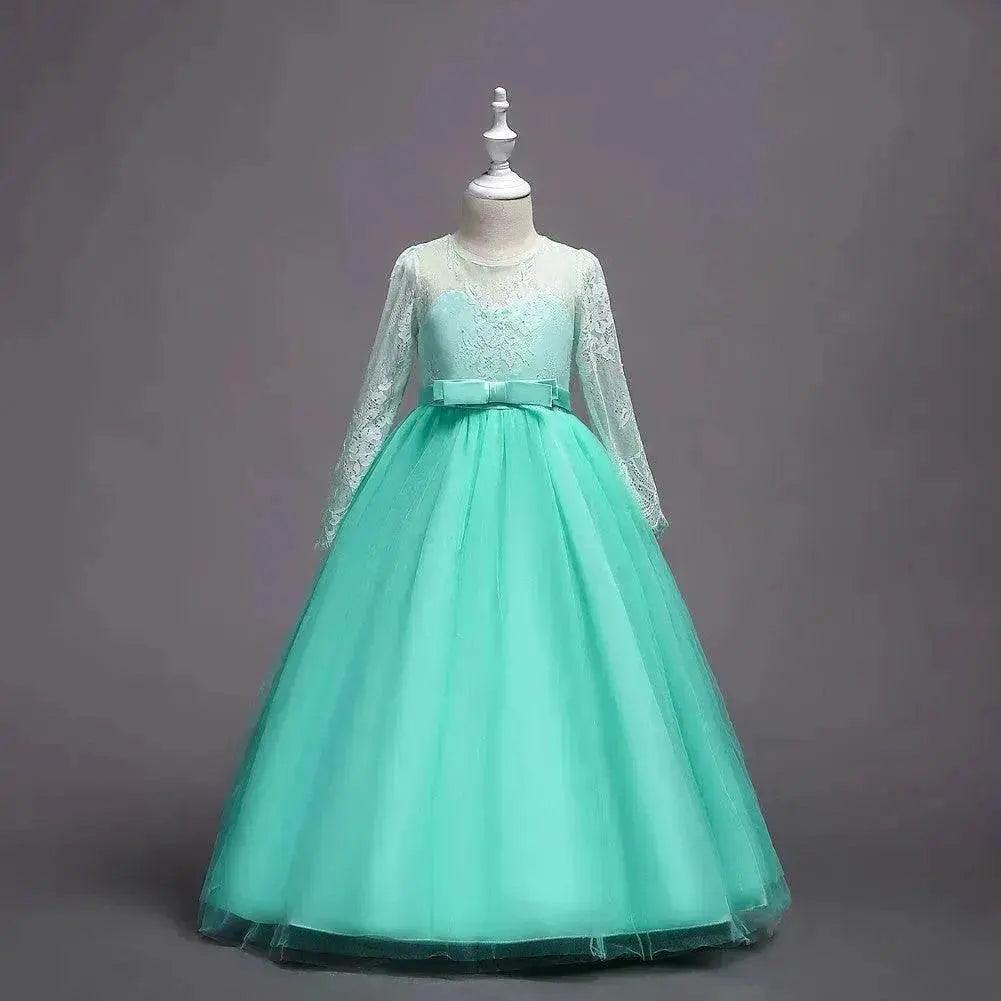 Kids Long Flower Girl Dress Dress