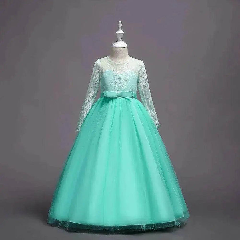 Kids Long Flower Girl Dress Dress