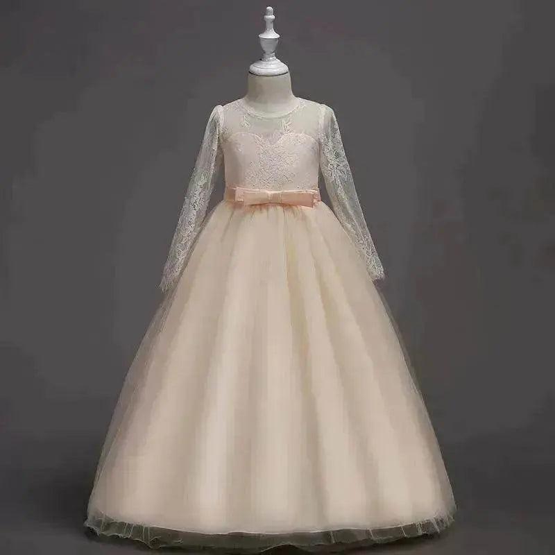 Kids Long Flower Girl Dress Dress