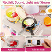 Kids Kitchen Playset Corner Play Kitchen with Realistic Sounds and Lights