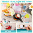 Kids Kitchen Playset Corner Play Kitchen with Realistic Sounds and Lights