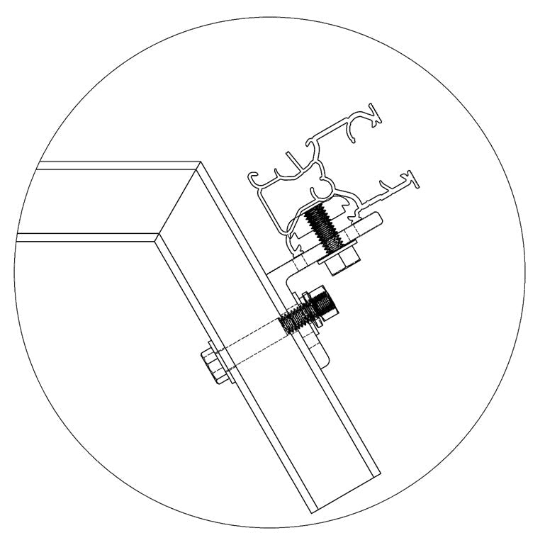60° Portrait Solar Awning Frame for 60 or 72 Cell Modules - 1 unit