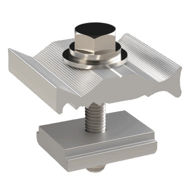 Module Toe Clamp With Nut and Hardware (Mill Finished)