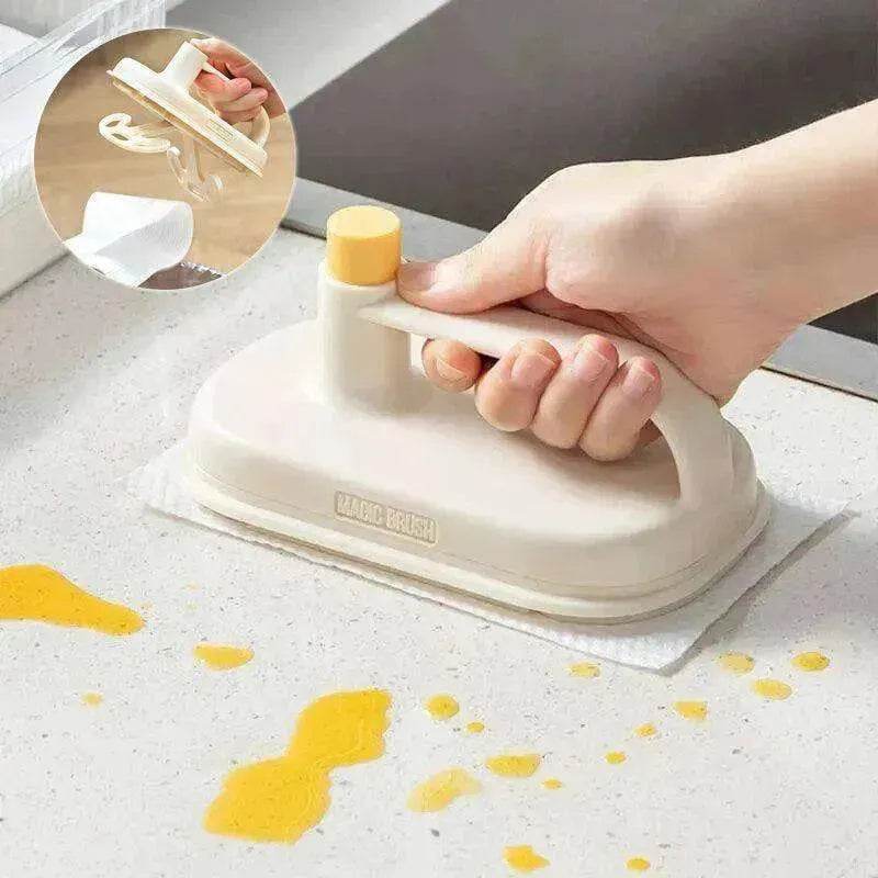 Kitchen Bath Toilet Clean Brush Glass Wall Bath Handle Rag Ceramic Window Slot Clean Brush Kitchen Gadgets