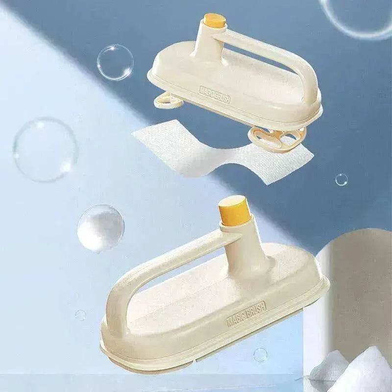 Kitchen Bath Toilet Clean Brush Glass Wall Bath Handle Rag Ceramic Window Slot Clean Brush Kitchen Gadgets