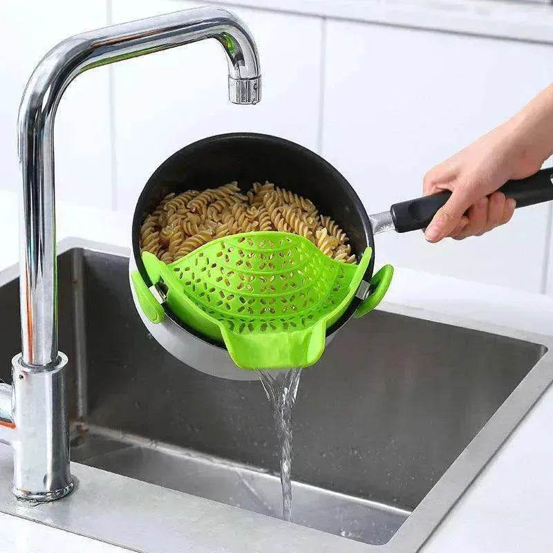 Kitchen Gadgets Silicone Pot Side Drainer