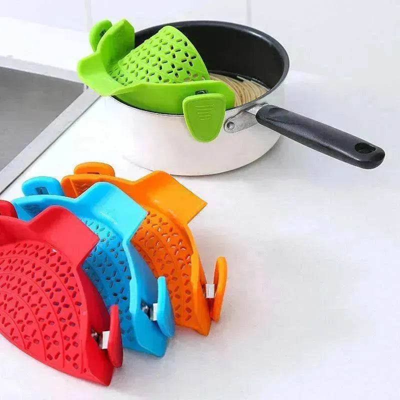 Kitchen Gadgets Silicone Pot Side Drainer