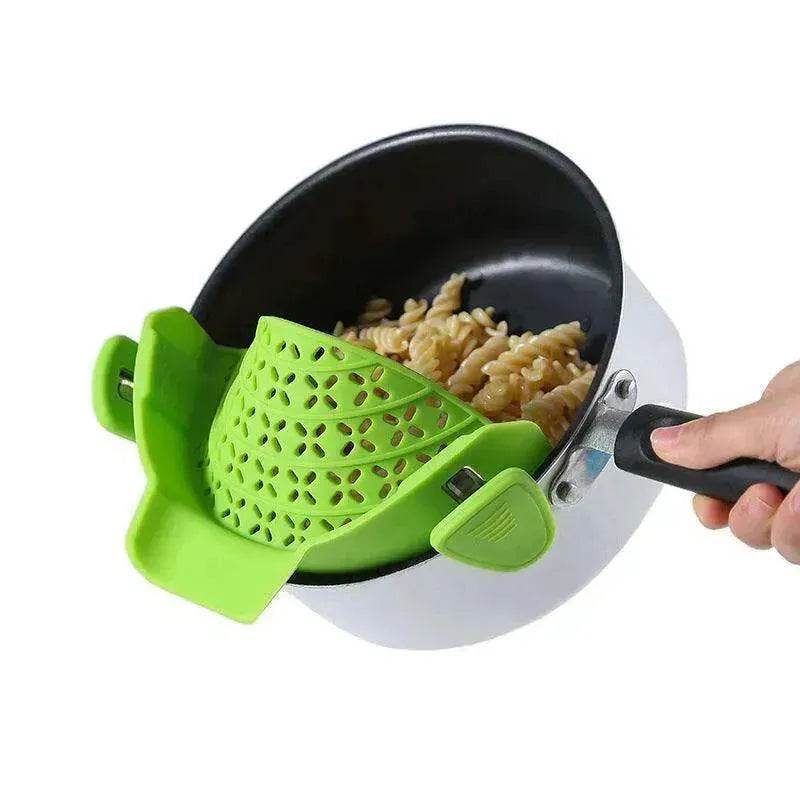 Kitchen Gadgets Silicone Pot Side Drainer