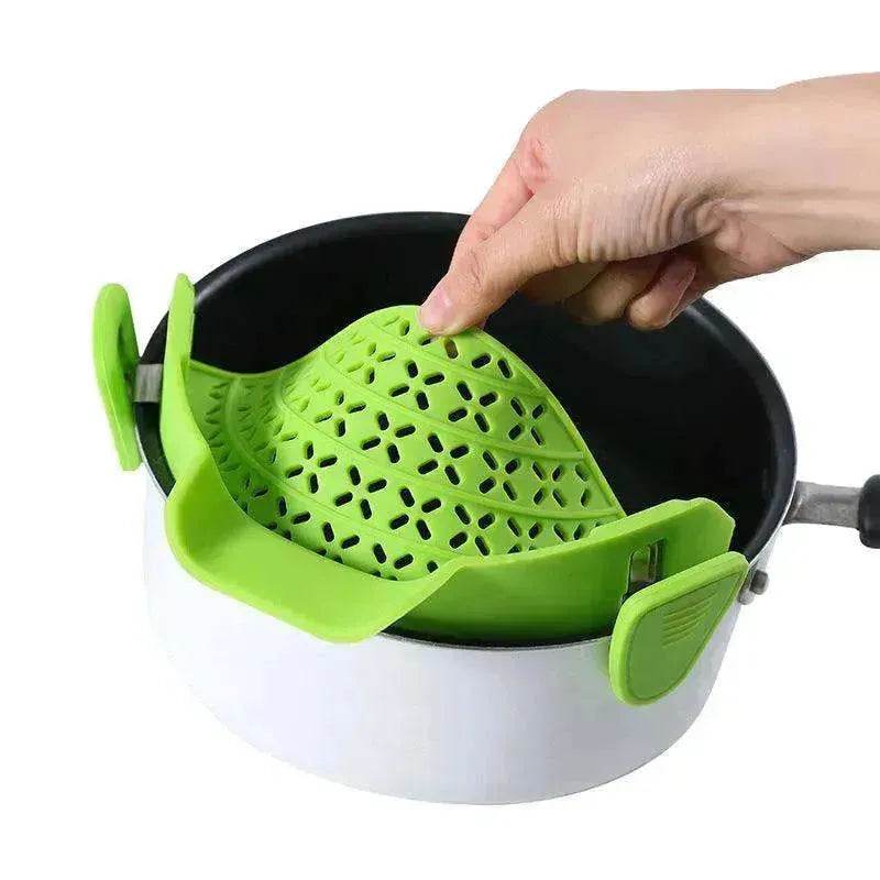Kitchen Gadgets Silicone Pot Side Drainer