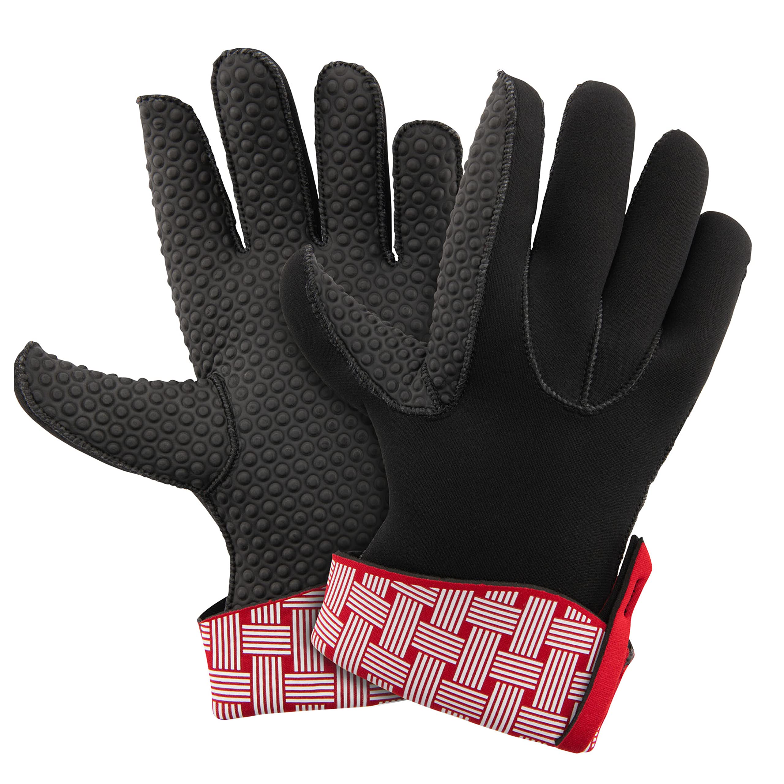 Kitchen Grips - 5-Finger Large Cherry/White Woven 28cm/11