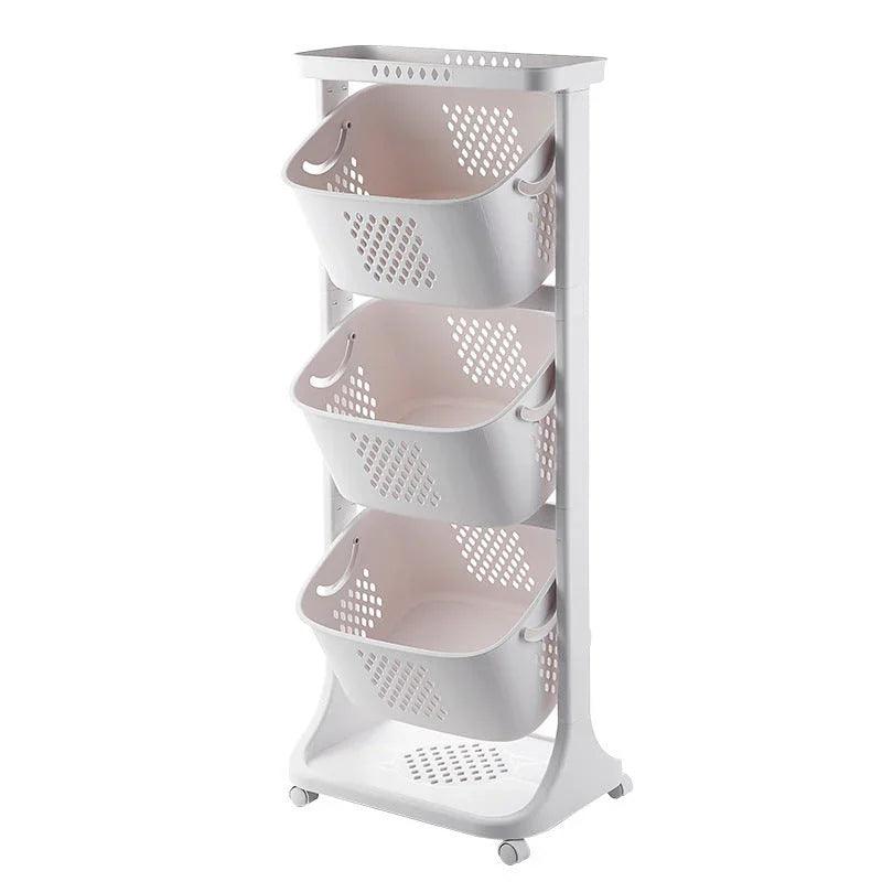 Kitchen Vegetable Storage Basket Storage Rack Plastic