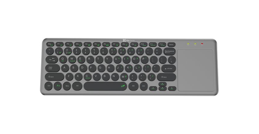 Klipxtreme - Keyboard Bluetooth or Wireless 2.4Ghz KeyGlider with Touch Pad Ultra Thin & Lightweight PCs Laptops TVs PC/Mac/iOS/Android
