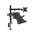 Klipxtreme - Monitor Mount & Laptop Stand/Mount - Desk Clamp - 13 - 32in Monitor - Laptop up to 156in - Black