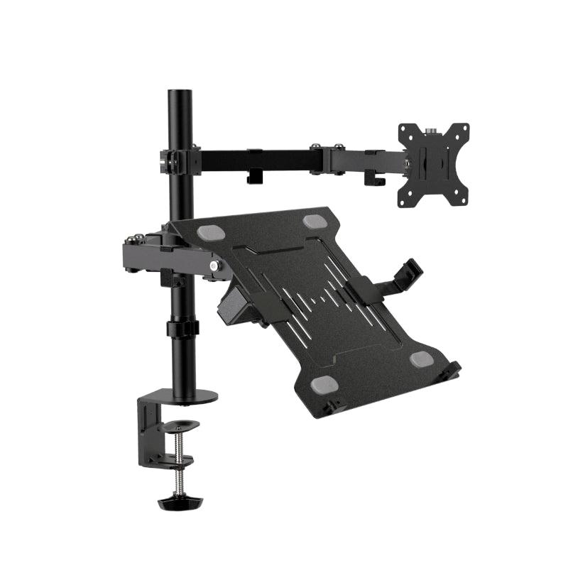 Klipxtreme - Monitor Mount & Laptop Stand/Mount - Desk Clamp - 13 - 32in Monitor - Laptop up to 156in - Black