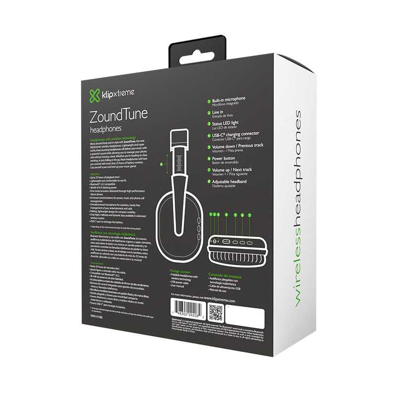 Klipxtreme - Over The Ear Bluetooth Headphones ZoundTune