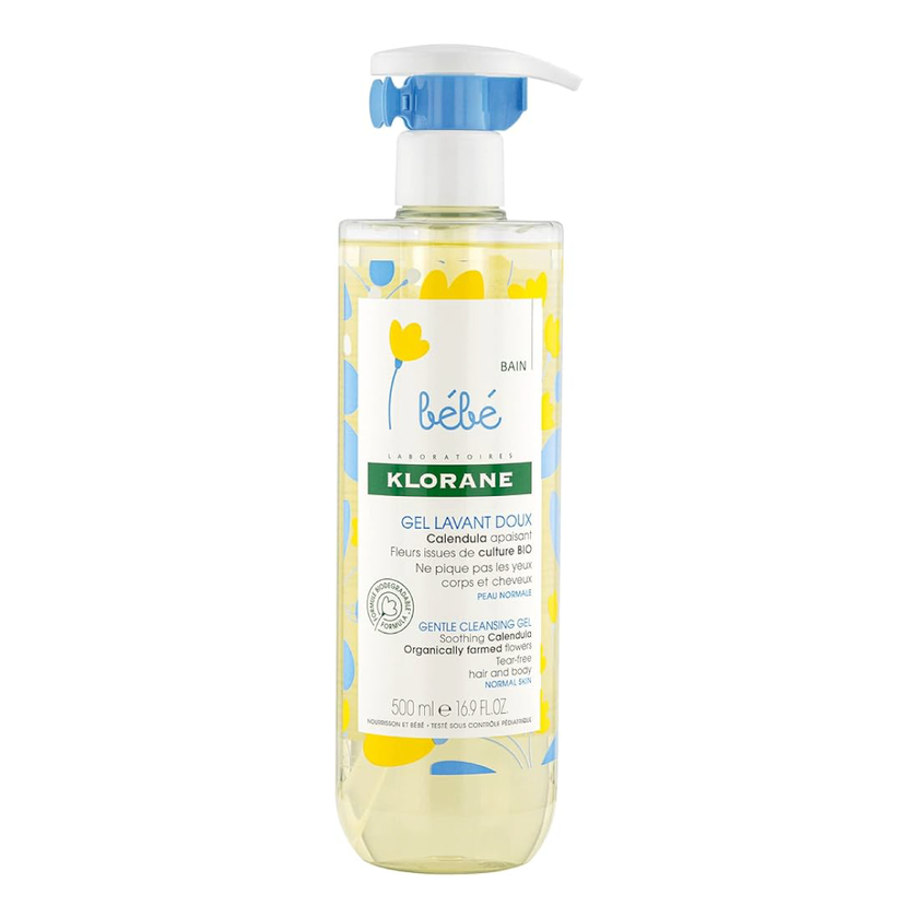 Klorane Bebe Gentle Cleansing Gel- Soothing Calendula, 500  ML