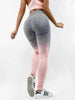 Knit Shark Leggings: Grey/Orange, High Waist & Push-Up