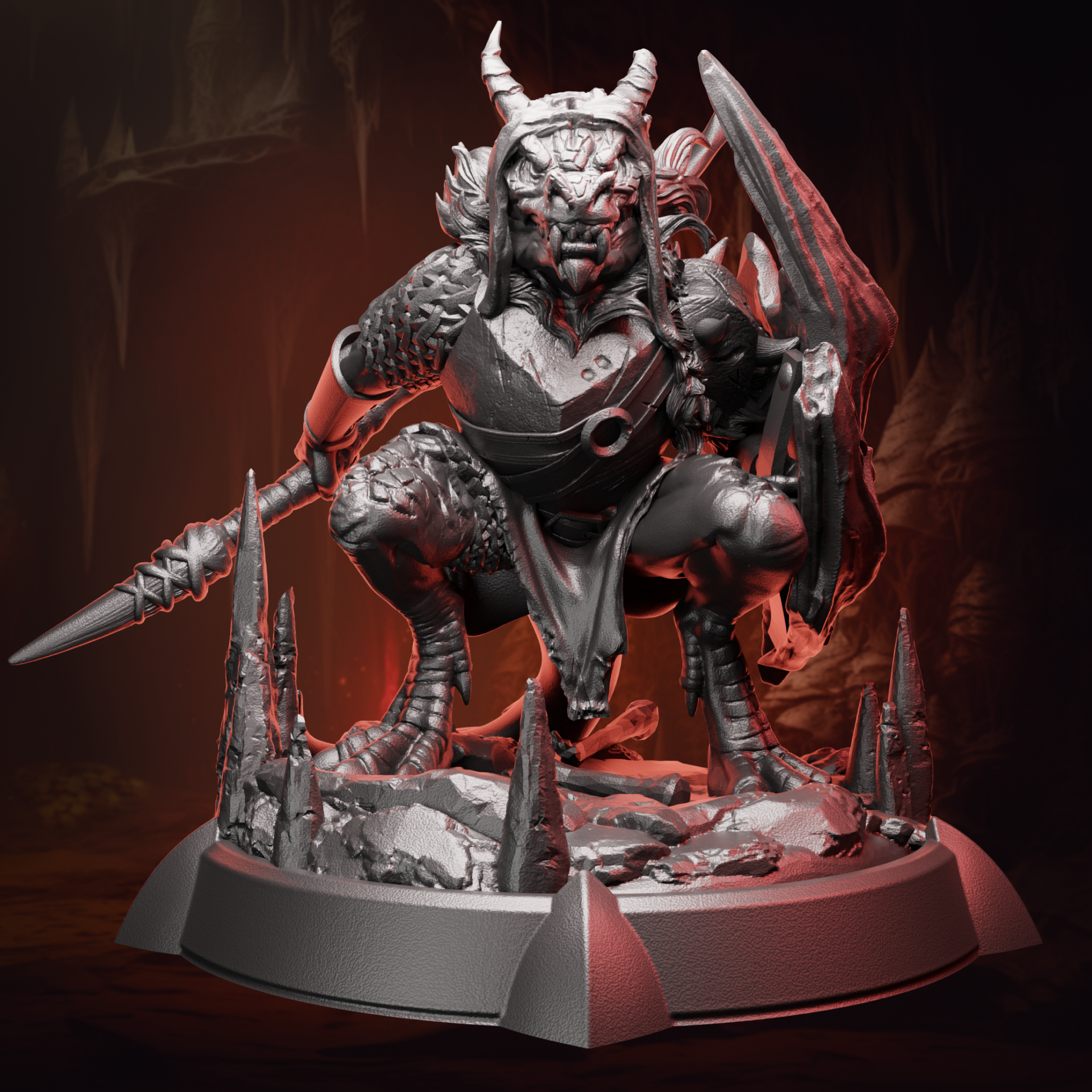 Kobold Warrior | Spear & Shield | Medium (1in base) | 5e