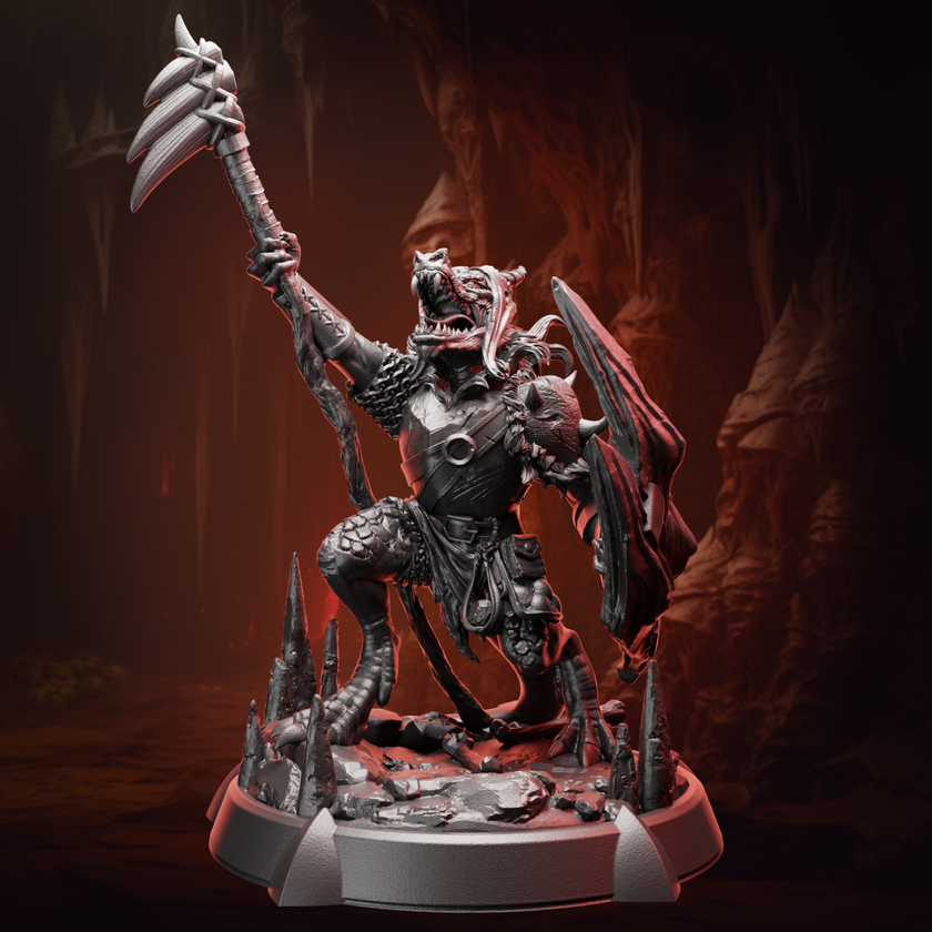 Kobold Warrior | Warpick & Shield | Medium (1in base) | 5e