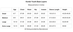 Kombi Unisex Merino Blend Juniors Crew Tops Youth Sizes 6-14 Years